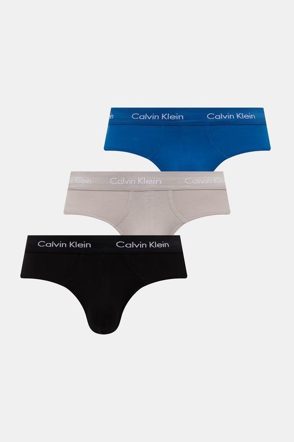 Calvin Klein Underwear slip hlačke moške iz bombaža z elastanom paket 3 kosov modra 0000U2661G