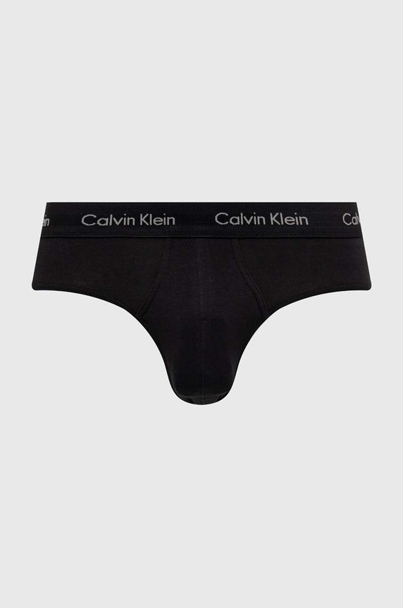Odzież Calvin Klein Underwear slipy męskie bawełniane z elastanem 3-pack 0000U2661G czarny