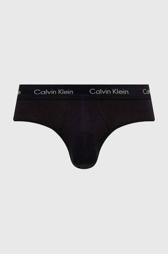 Odzież Calvin Klein Underwear slipy męskie bawełniane z elastanem 3-pack 0000U2661G czarny