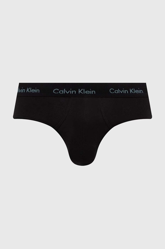 Odzież Calvin Klein Underwear slipy męskie bawełniane z elastanem 3-pack 0000U2661G czarny