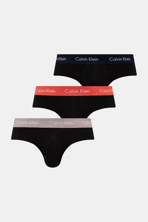 Calvin Klein Underwear slipy pánske bavlnené s elastanom 3-pak čierna 0000U2661G