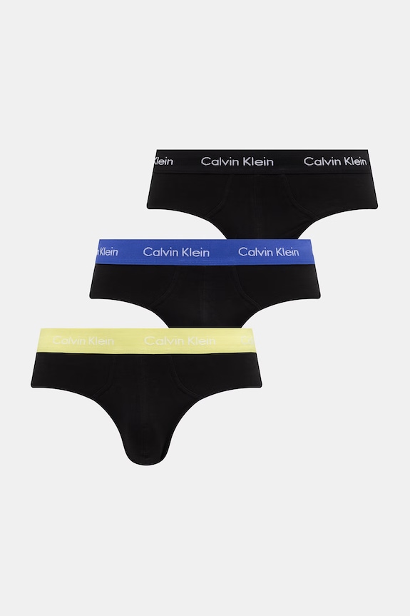 Calvin Klein Underwear slip hlačke moške bombažne z elastanom 3-pack črna 0000U2661G