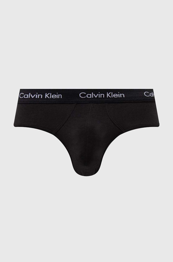 Calvin Klein Underwear slipy męskie bawełniane z elastanem 3-pack 0000U2661G czarny AA00