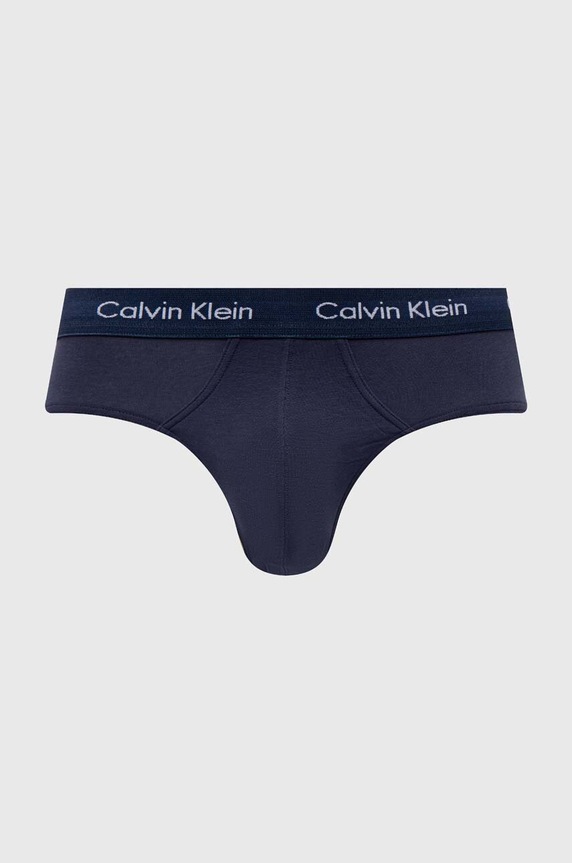 Odzież Calvin Klein Underwear slipy męskie bawełniane z elastanem 3-pack 0000U2661G czarny