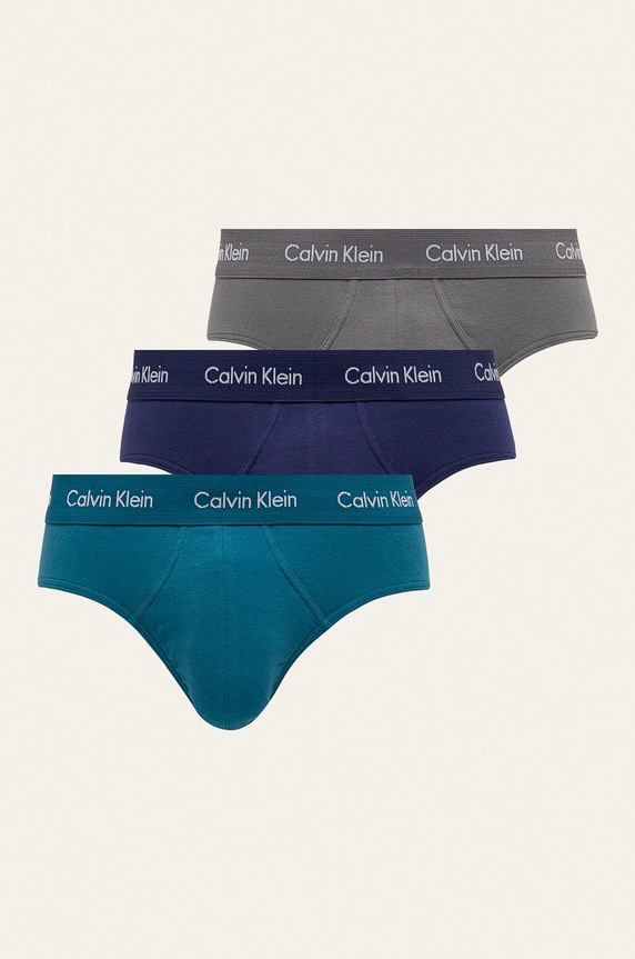 Calvin Klein Underwear slipy pánske bavlnené s elastanom 3-pak slipy modrá 0000U2661G