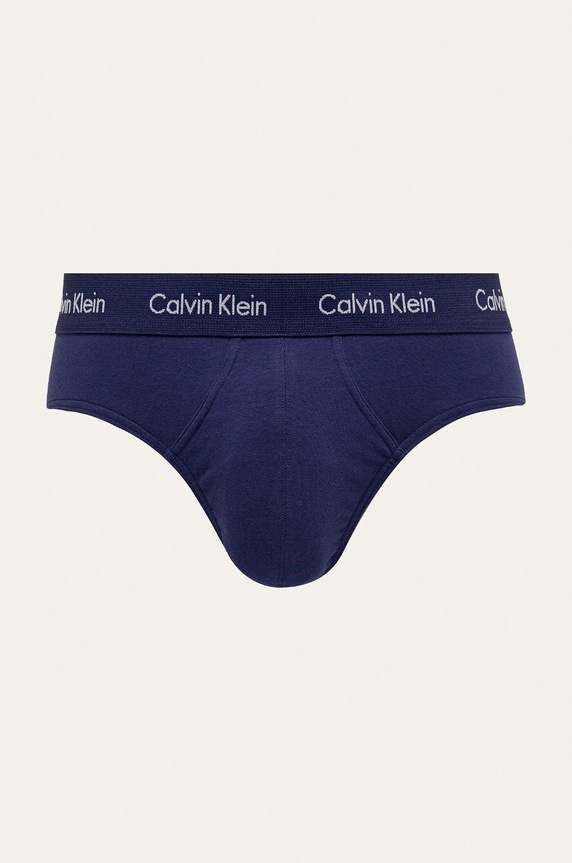 Calvin Klein Underwear slipy pánske bavlnené s elastanom 3-pak 0000U2661G modrá AA00
