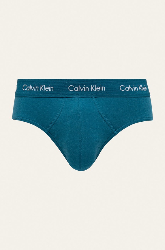 Oblečenie Calvin Klein Underwear slipy pánske bavlnené s elastanom 3-pak 0000U2661G modrá
