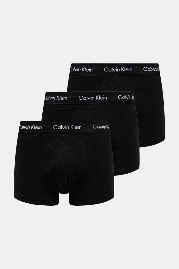 Calvin Klein Underwear bokserki męskie bawełniane z elastanem 3-pack dzianina czarny 0000U2664G