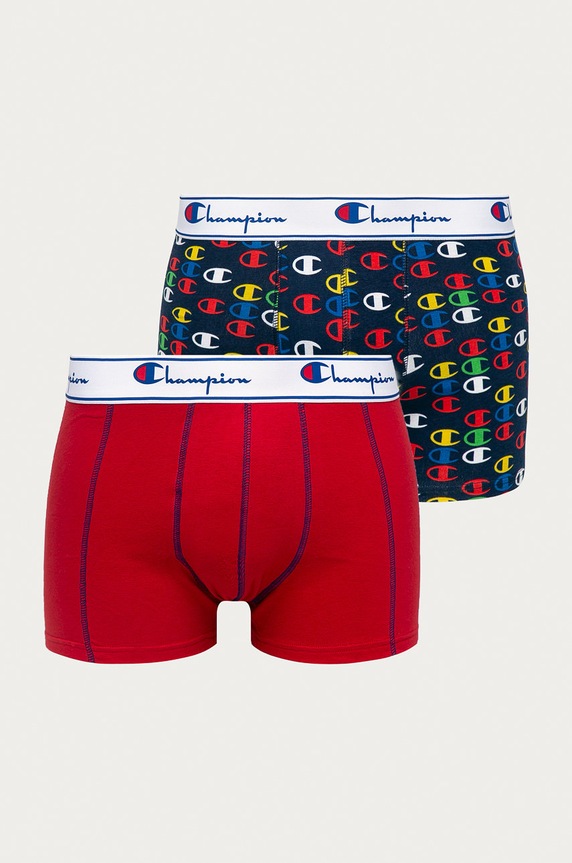 Champion - Bokserki (2 pack) Y081W wzorzyste czerwony Y081W