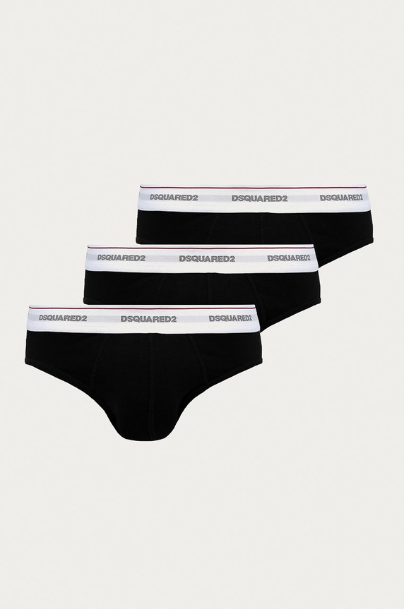 DSQUARED2 - Spodní prádlo (3-pack) pletenina černá DCX610040