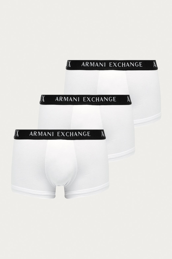 Armani Exchange - Boxerky (3-pack) pletenina bílá 956000.CC282