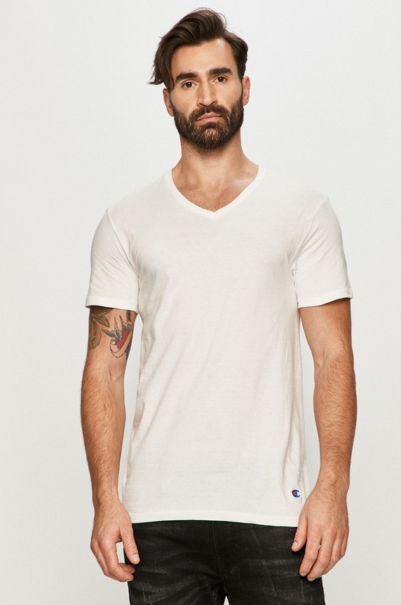 Champion - T-shirt (2-pack) Y09G7 bawełna biały Y09G7