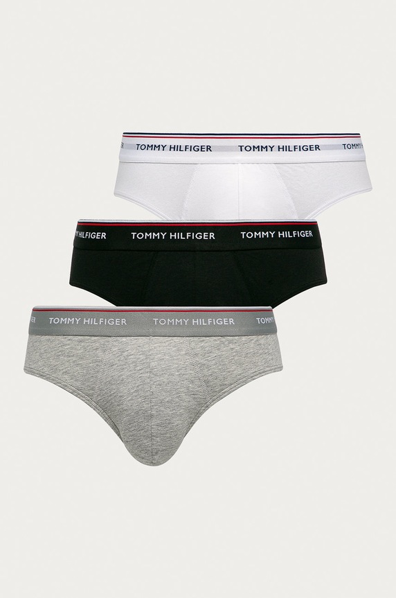 Tommy Hilfiger - Slipy (3-pack) dzianina szary 1U87903766.NOS