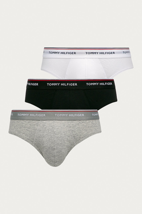 Tommy Hilfiger - Slipy (3-pack) dzianina szary 1U87903766.NOS