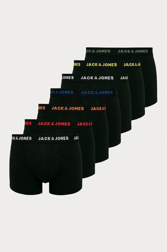 Jack & Jones - Boxerky (7-pak) pletenina čierna 12165587