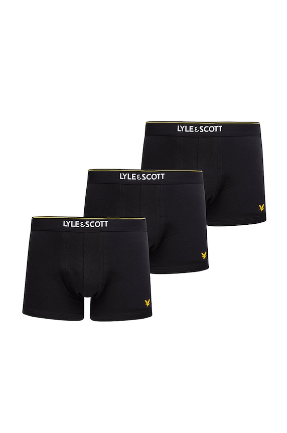 Lyle & Scott Bokserki (3-pack) bawełna czarny FERGUS.035