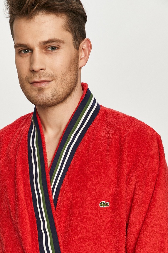 Kućni ogrtač Lacoste crvena LCLUB