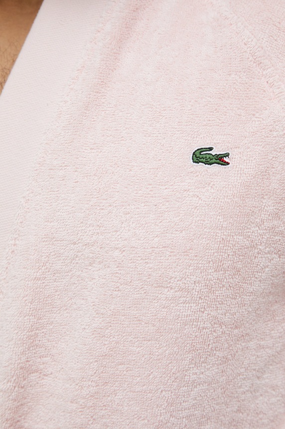 Bavlněný župan Lacoste LDEFILE růžová