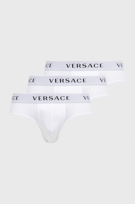 Versace slipy (3-pack) dzianina biały AU04319.NOS