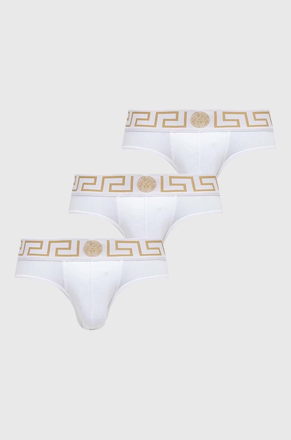 Slipy Versace bavlna biela AU10327.NOS