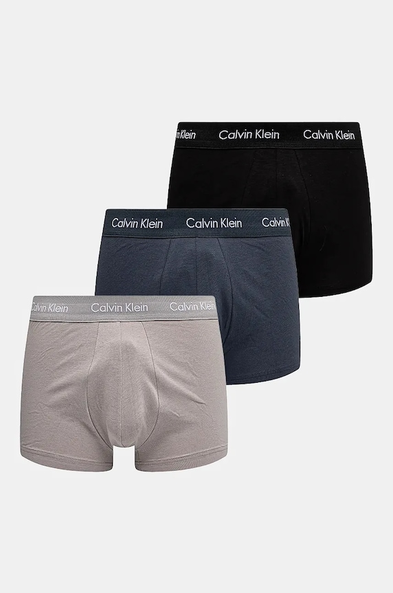 Boxerky Calvin Klein Underwear 3-pak jednofarebný sivá 0000U2664G.NOS