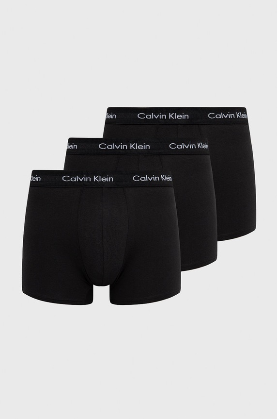 Calvin Klein - Boxeralsó (3-db) nyomtatásos fekete 000NB1770A.NOS