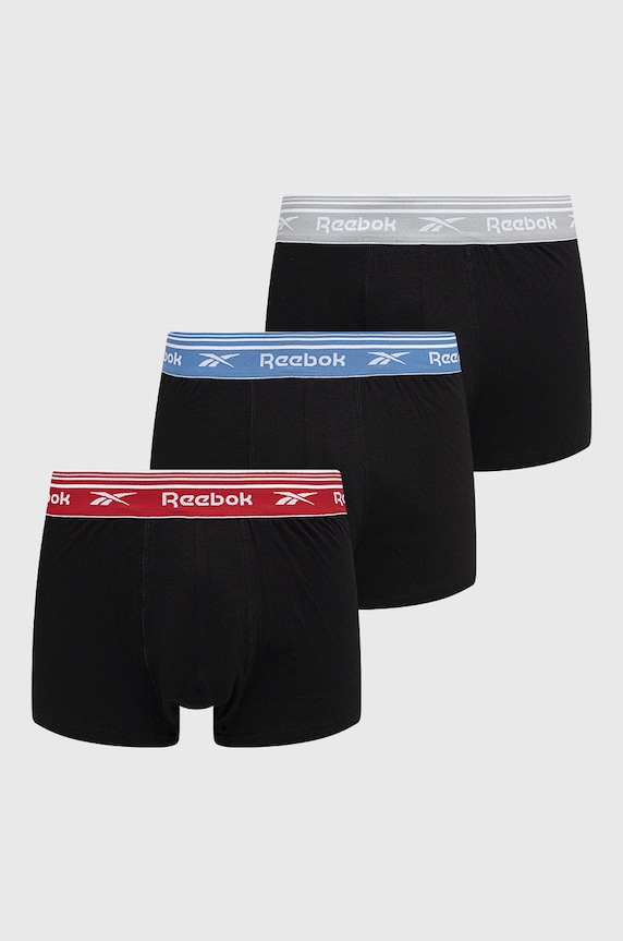 Boxerky Reebok F8389 ( 3-pak) pletenina černá F8389