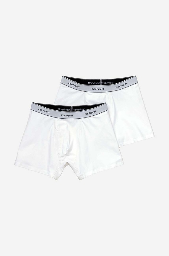 Carhartt WIP bokserki Cotton Trunks 2-pack dzianina biały I029375.