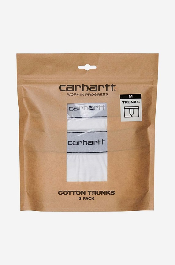Carhartt WIP bokserki Cotton Trunks 2-pack I029375. biały AA00