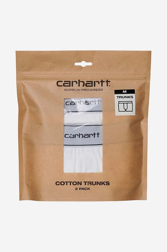 Carhartt WIP bokserki Cotton Trunks 2-pack I029375. biały AA00