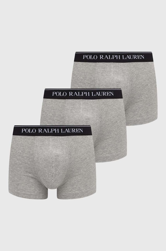 Boxerky Polo Ralph Lauren 3-pak pletenina sivá 714835885