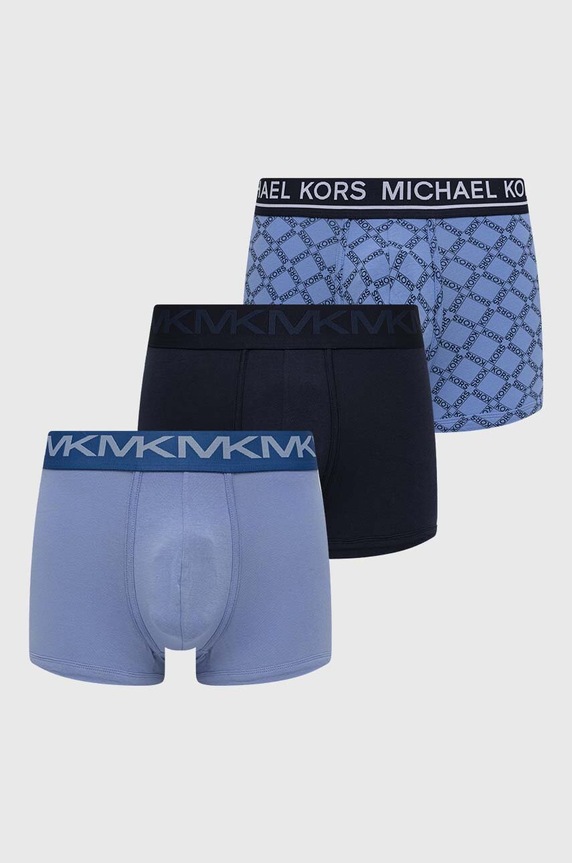 Michael Kors boxeri 3-pack slipuri albastru 6S41T10033