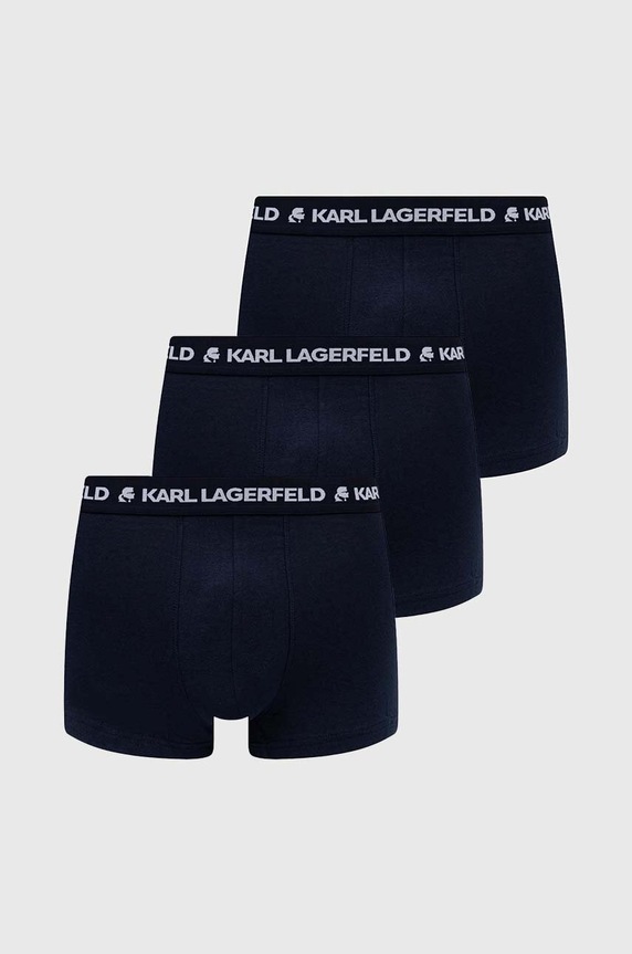Karl Lagerfeld boxeralsó 3 db sima sötétkék 240M2110