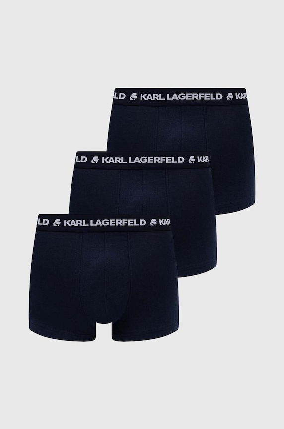 Karl Lagerfeld boxeralsó 3 db sima sötétkék 240M2110