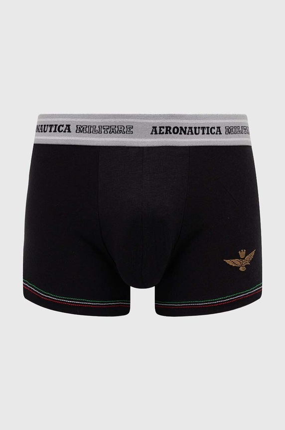 Aeronautica Militare bokserki 2-pack AM1UBX003 czarny AA00