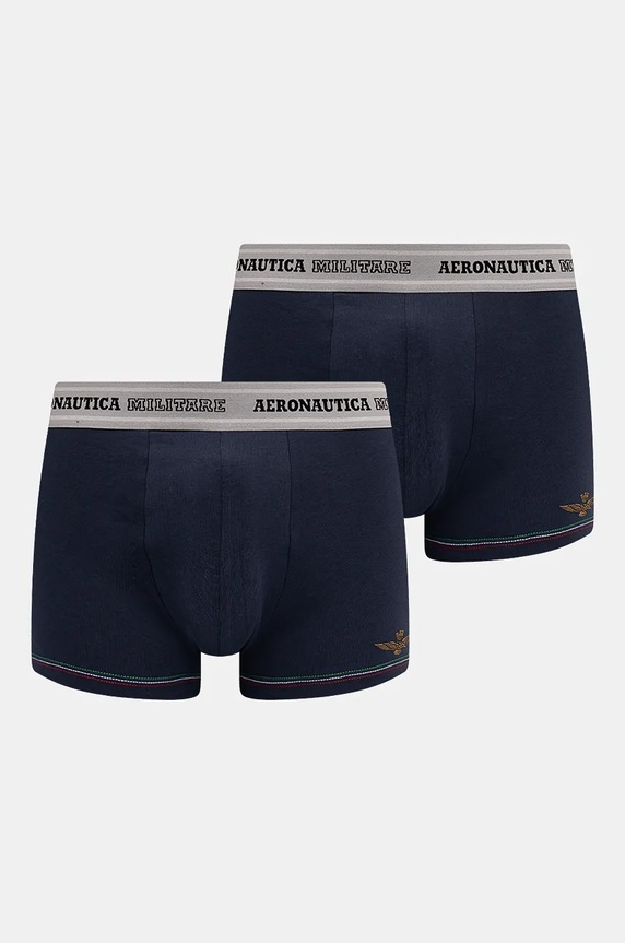 Aeronautica Militare bokserki 2-pack drobny wzór granatowy AM1UBX004