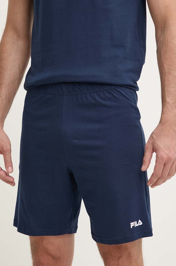 Fila pijama din două piese bărbătească din bumbac bleumarin FPS1190