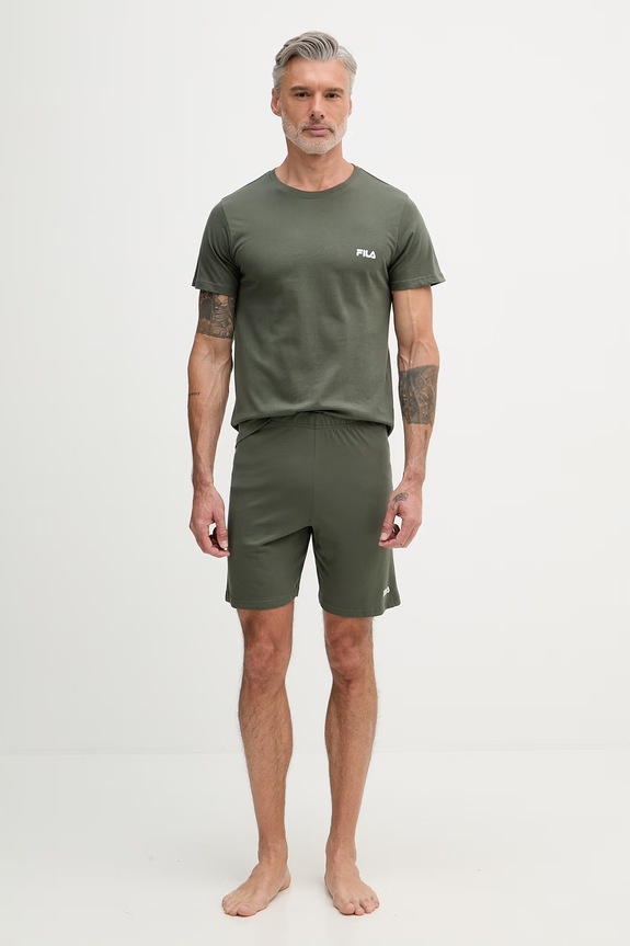 Fila piżama dwuczęściowa męska bawełniana FPS1190 zielony SS26