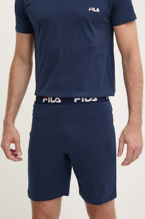 Fila pijama din două piese bărbătească din bumbac bleumarin FPS1194