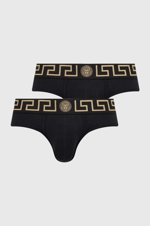 Versace slip 2-pack slipuri negru AU10180.1A10011