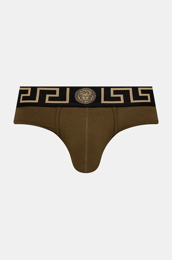 Slipy Versace pletenina zelená AU10027.1A10011