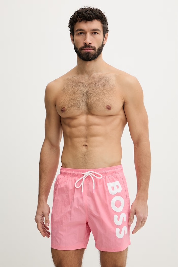 BOSS Pantaloni scurți de baie bărbătești Octopus roz 50514502