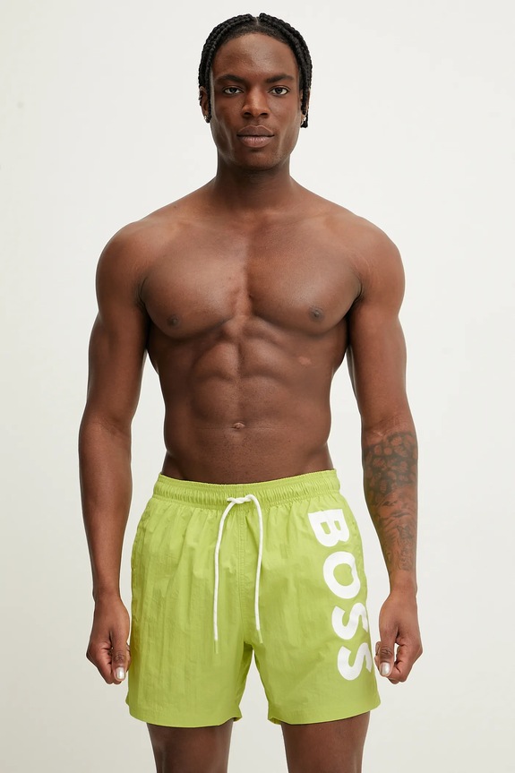 BOSS pantaloni scurți de baie bărbați Octopus 50514502 verde AA00