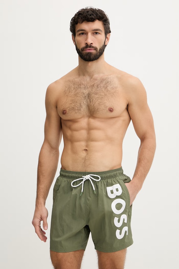 BOSS Pantaloni scurți de baie bărbați Octopus verde 50514502