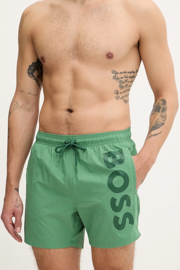 BOSS plavecké šortky pánske Octopus 50514502 zelená AA00