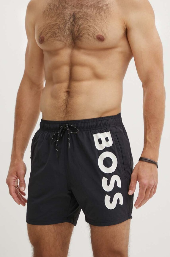 BOSS szorty kąpielowe męskie Octopus 50514502 czarny AA00