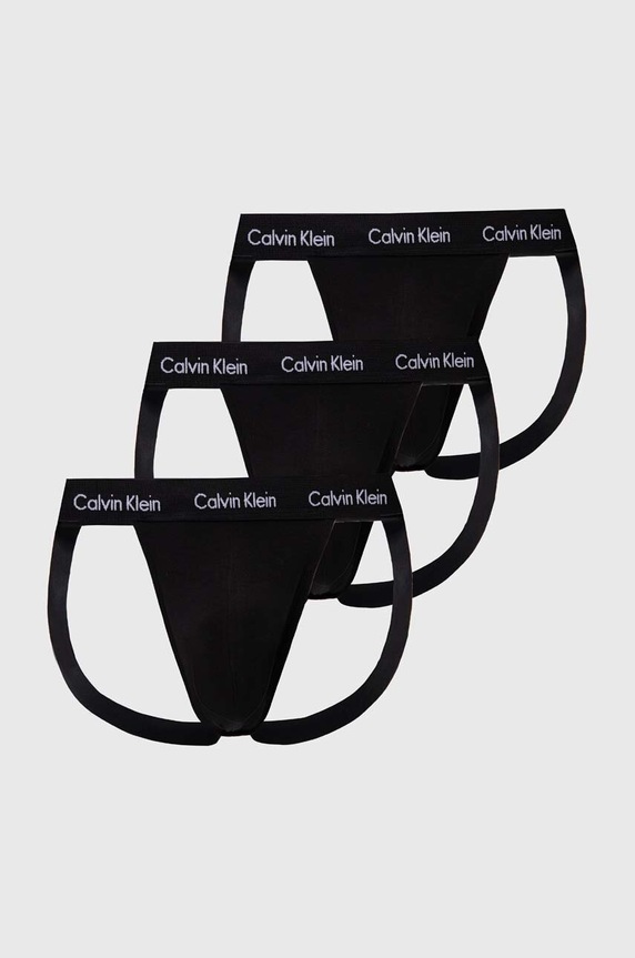 Εσώρουχο jockstrap Calvin Klein Underwear 3-pack εφαρμοστό σορτς μπόξερ μαύρο 000NB3363A