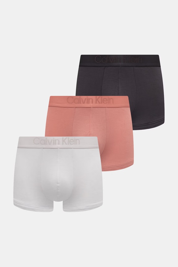 Calvin Klein Underwear bokserki dopasowane męskie 3-pack różowy 000NB3651A