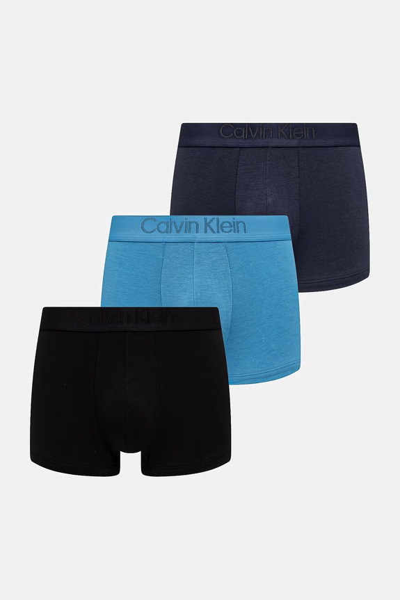 Calvin Klein Underwear boxeri mulați bărbați pachet de 3 albastru 000NB3651A