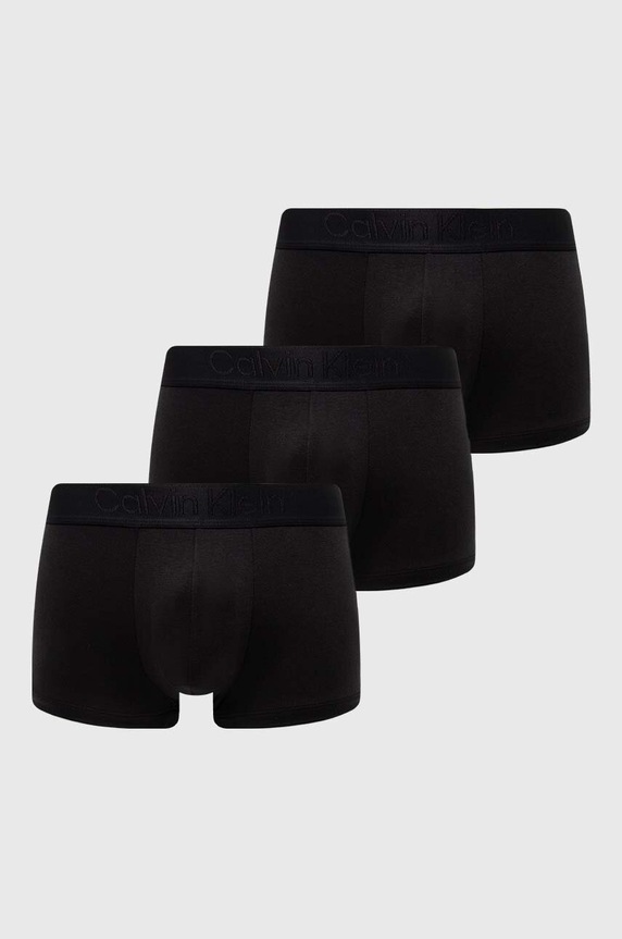 Calvin Klein Underwear bokserki dopasowane męskie 3-pack dzianina czarny 000NB3651A